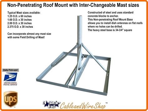 Non Penetrating Roof Mount With O D By Mast Star