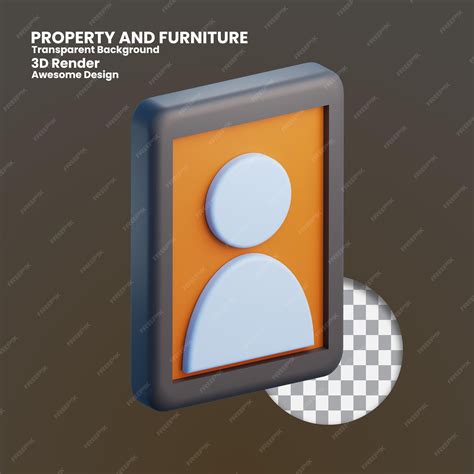 premium psd  photo frame illustration  transparent background