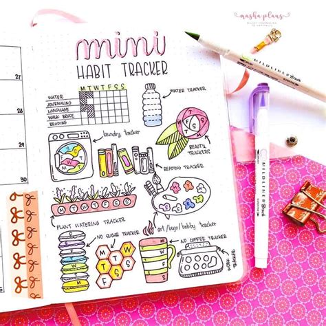 How to Create a Habit and Mood Tracker in Your Bullet Journal, Habit Tracker Journal