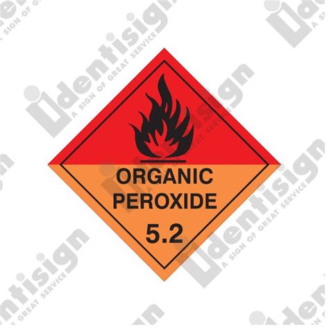 Organic Peroxide Hazchem Placard