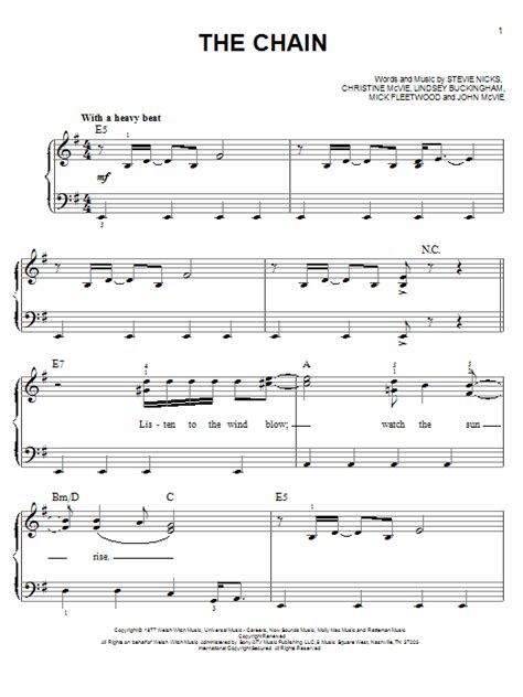 The Chain Sheet Music Direct