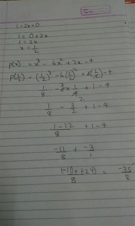 Find The Remainder Using Remainder Theorem When P X Is Divided By G X