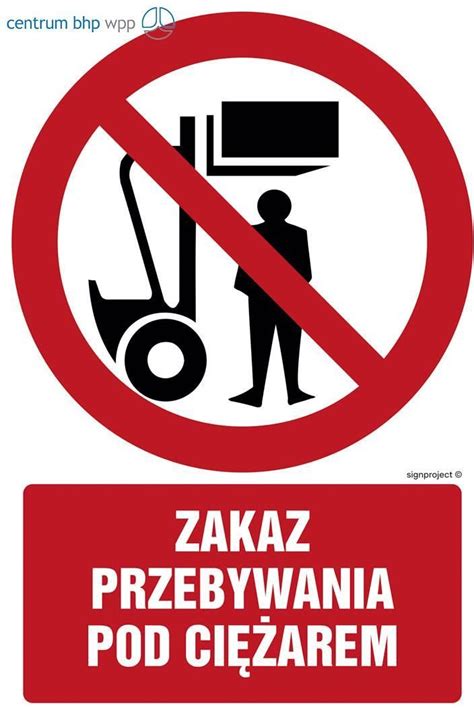 Gc017 Zakaz Przebywania Pod Ciężarem Ks Folia Podłogowa