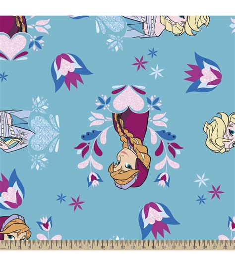 Disney Frozen Princess Hearts And Flowers Fleece Fabric Joann Jo