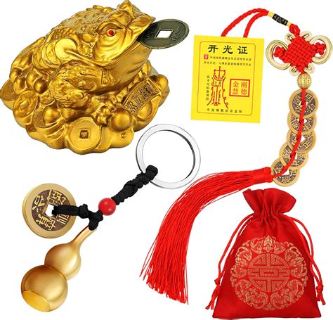 Pieces Feng Shui Money Frog Chinese Knot Lucky Coins Feng Shui Brass