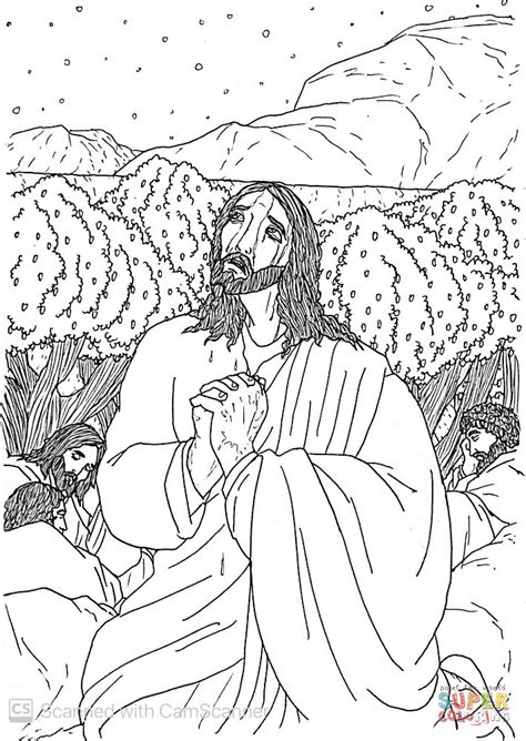 Jesus In The Garden Of Gethsemane Coloring Pages