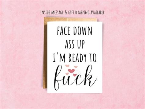 Face Down Ass Up Fuck Sexy Adult Mature Card For Boyfriend Etsy Canada