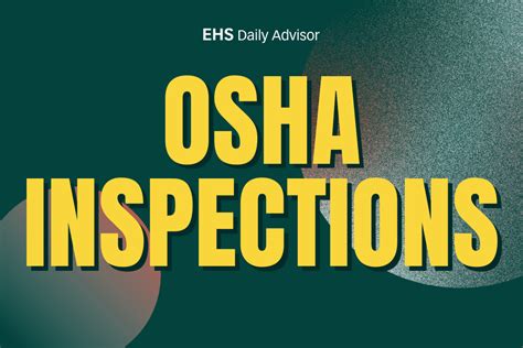 Infographic Osha Inspections Ehs Daily Advisor