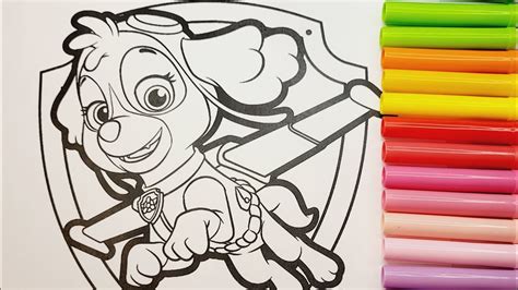 Paw Patrol Coloring Book Compilation Rubble Marshall Skye Chase Zuma