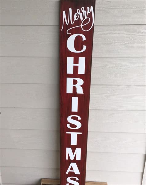 Merry Christmas Porch Sign Farmhouse Style Wood Sign Porch Etsy