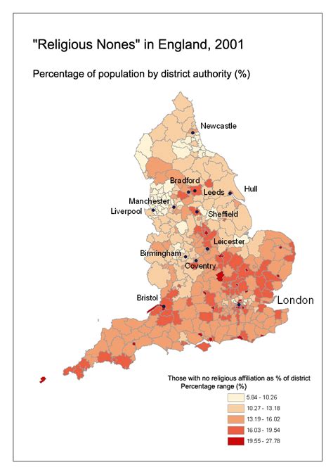 Census 2001 Maps British Religion In Numbersbritish Religion In Numbers