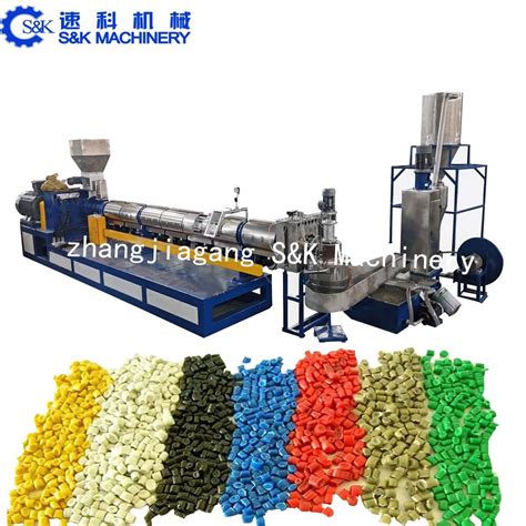 Waste Plastic Pp Pe Pet Bottle Flakes Film Woven Bags Pelletizing Plant