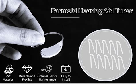 10 Pcs Hearing Aid Tubes Preformed Bte Earmold Tubing Hearing Aid