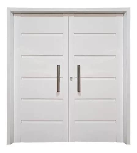 Puerta Frente Inyectada Moderna Doble Hoja Abrir 160 Cm Color Gris