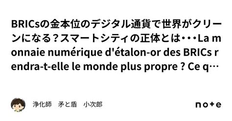 Brics La Monnaie Num Rique D