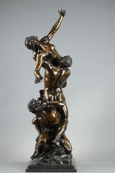 Very Important Bronze Abduction Of A Sabine Woman After Jean De