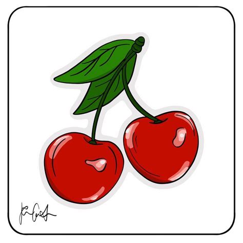 Cherry Illustration Cherry Design Fruit Drawing Fruits Drawing