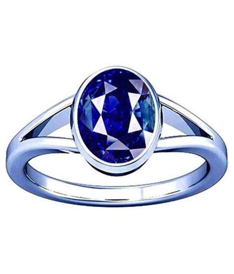 Blue Sapphire Neelam 7 25 Ratti Stone Blue Sapphire Ring For Men Buy