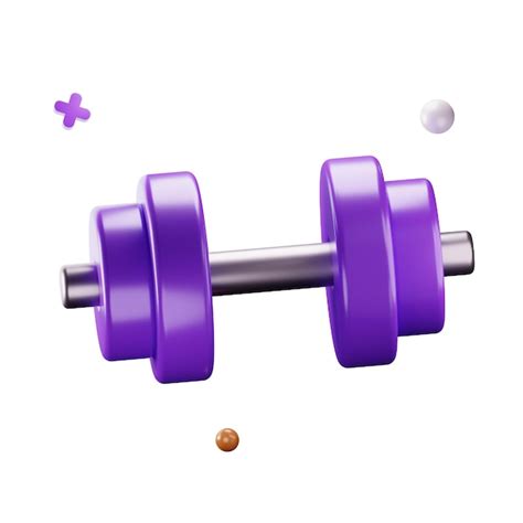 Icono 3d De Mancuernas Fitness Hobby Archivo Psd Premium