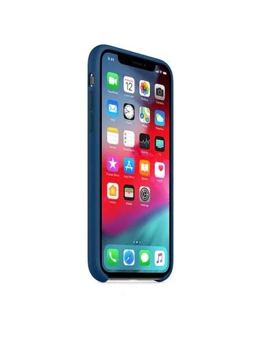 IPhone Xs Coque Liquid Silicone Soft Touch Bleu Cosmos Ibroz