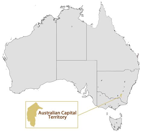 Location Map Of Australian Capital Territory MapSof Net