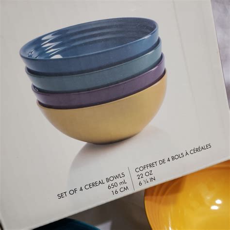 NIB Le Creuset Botanique Collection Stoneware Set Of 4 Cereal Bowls 22