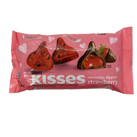 Hersheys Chocolate Dipped Strawberry Kisses 7 Oz Bag