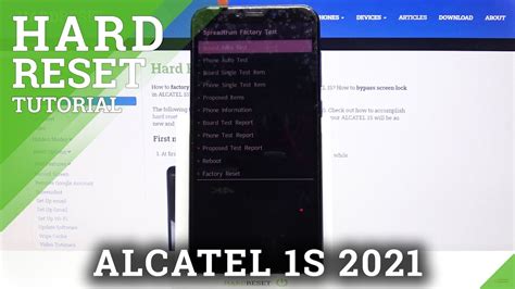 How To Factory Reset Alcatel 1s Reset All Settings Remove Password