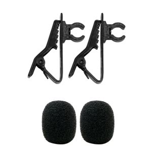 Premium Dual Head Lavalier Microphone Professional Lapel Clip On