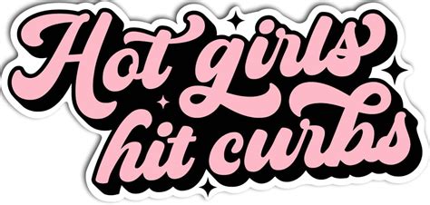 Amazon Hot Girls Hit Curbs Car Sticker Funny Decal Bumper