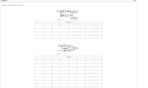 Solved Question 1 5 Pts Complete The Truth Tables For Each Circuit Course Hero