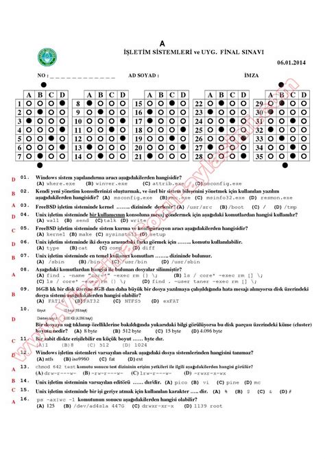 Letim Sistemleri Ve Uyg Final Sorular Vize Ve Final