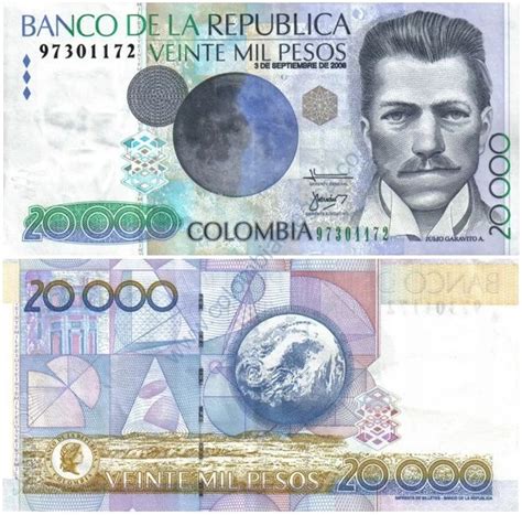 Moneda Y Billetes De Colombia Peso Colombiano