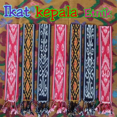 Jual Ikat Kepala Etnik Dayak Kalimantan Kain Tenun Shopee Indonesia