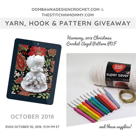 Enter The October Yarn Hook And Pattern Giveaway Oombawka Design