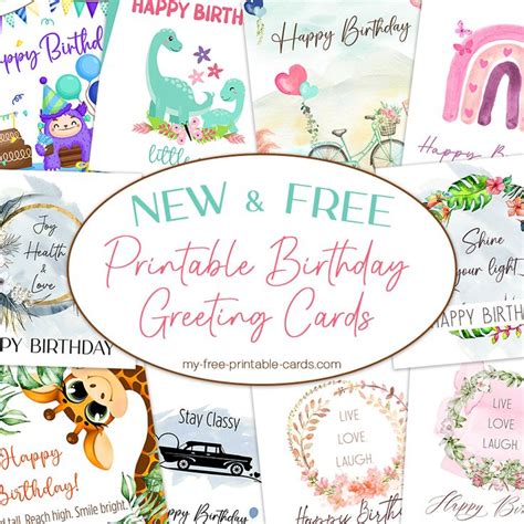 new and free printable birthday greeting cards