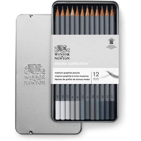 Set De 12 Crayons Graphites Winsor Newton Creastore