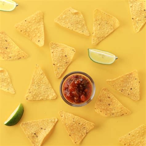 Premium Photo Nachos Mexican Chips With Tomato Salsa Sauce