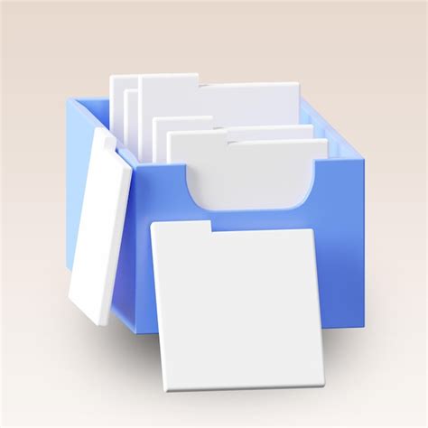 Icono 3d U Objeto De Almacenamiento De Archivos Archivo PSD Premium