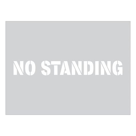 No Standing Stencil Buy Now Discount Safety Signs Australia