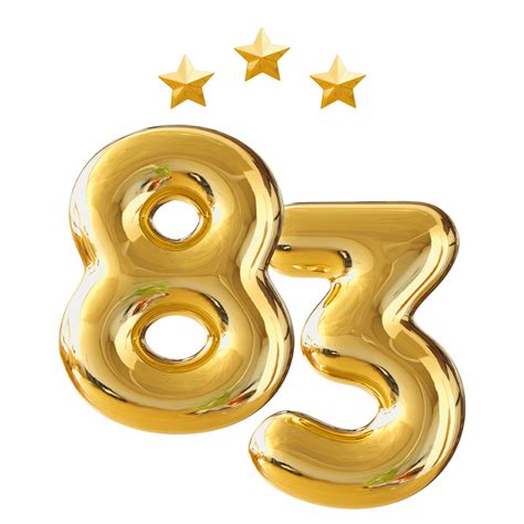 Free número de aniversario de 83 años 11296977 PNG with Transparent