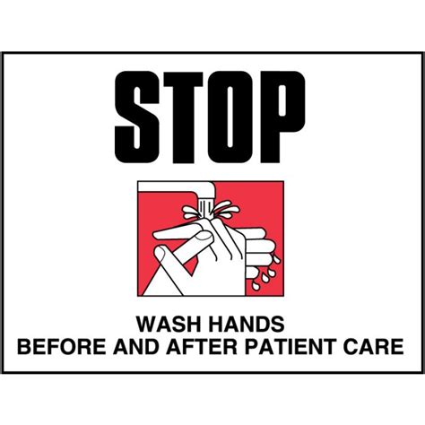 Stop Wash Hands Infection Control Labels 8 X 5 1 4 United Ad Label