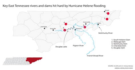 Tennessee flooding map shows the dams and rivers impacted by Hurricane ...