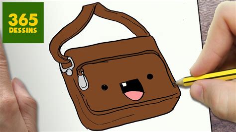 Comment Dessiner Sac En Cuir Kawaii Tape Par Tape Dessins Kawaii