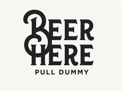 Beer Tap Type by Greg Anthony Thomas on Dribbble