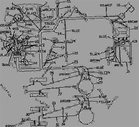 GENERATOR AND STARTER WIRING (DIESEL) [01G23] - TRACTOR John Deere 3010 ...