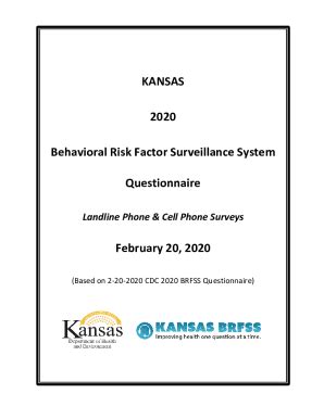 Fillable Online CDC BRFSS QuestionnairesCDC 2020 BRFSS Survey