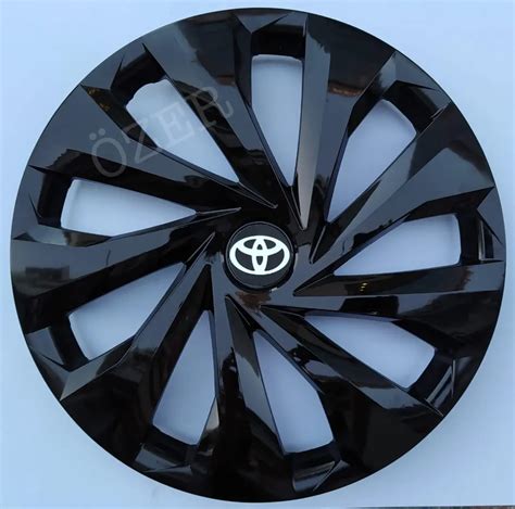 Toyota Corolla Yaris Auris 13 14 15 16 inç Siyah jant kapağı 4 adet