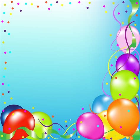 Fondo De Fiesta Con Globos Vector Premium