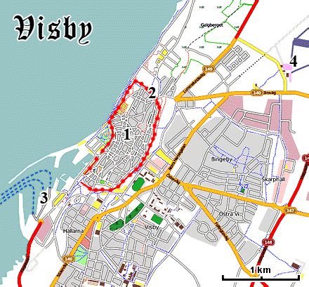 Visby City plan - Northern Fortress